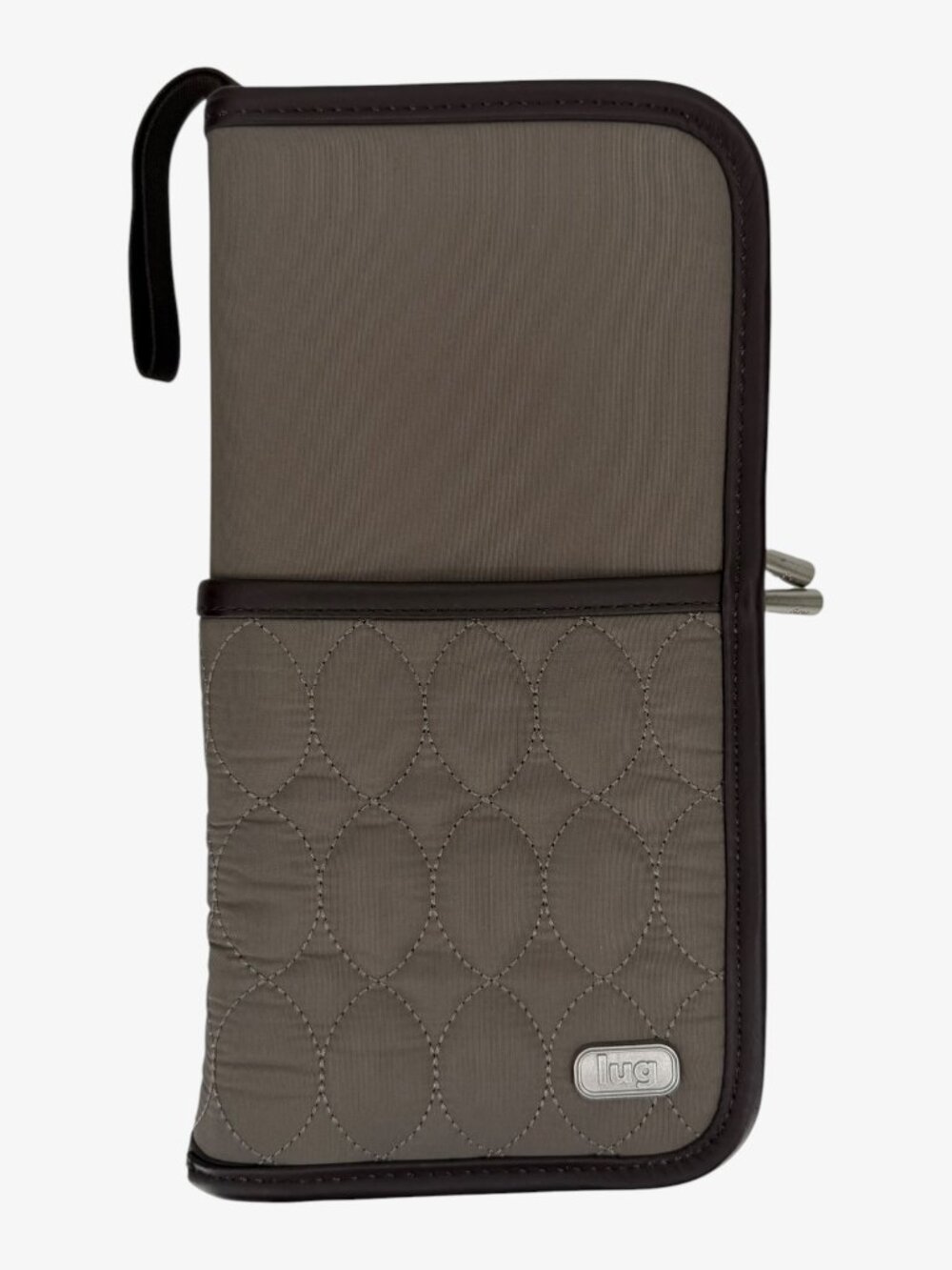 LUG Canter Collection Travel Wristlet Organizer Wallet - Brown